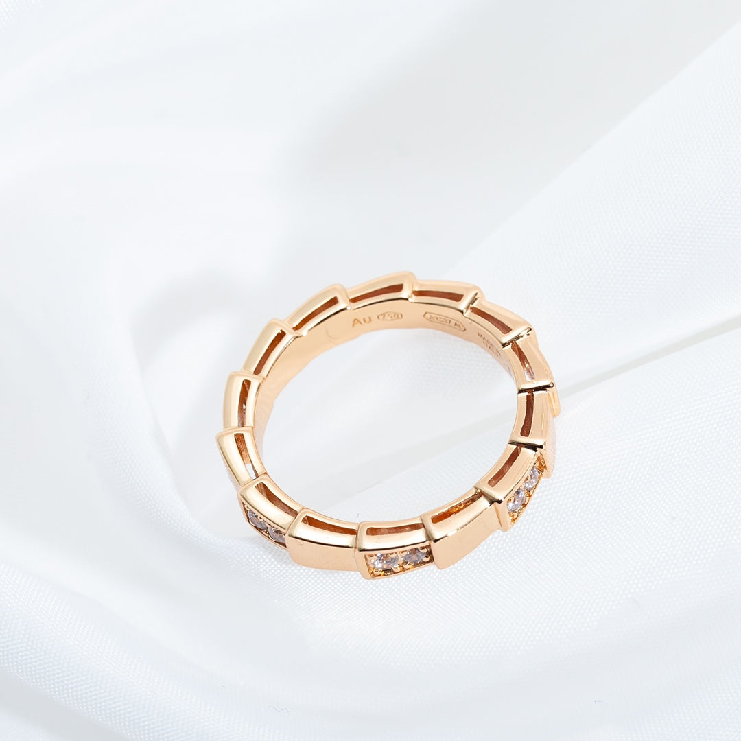 [⭐moonlume]SERPENTI RING PINK GOLD  3MM