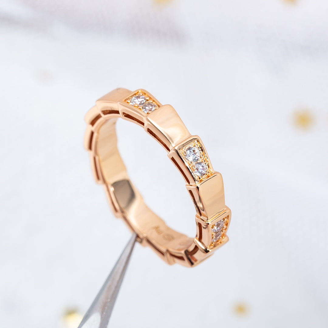 [⭐moonlume]SERPENTI RING PINK GOLD  3MM