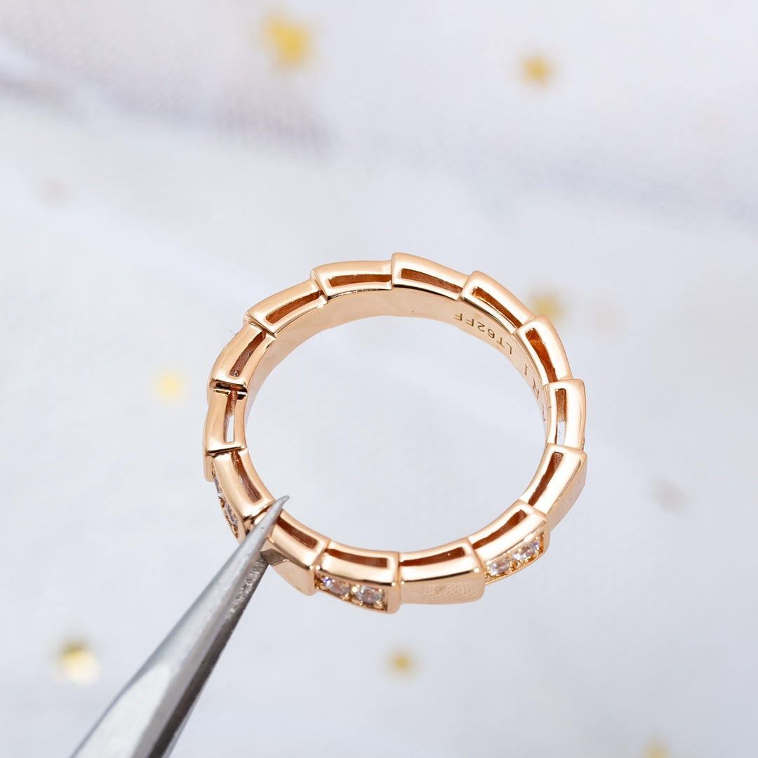 [⭐moonlume]SERPENTI RING PINK GOLD  3MM