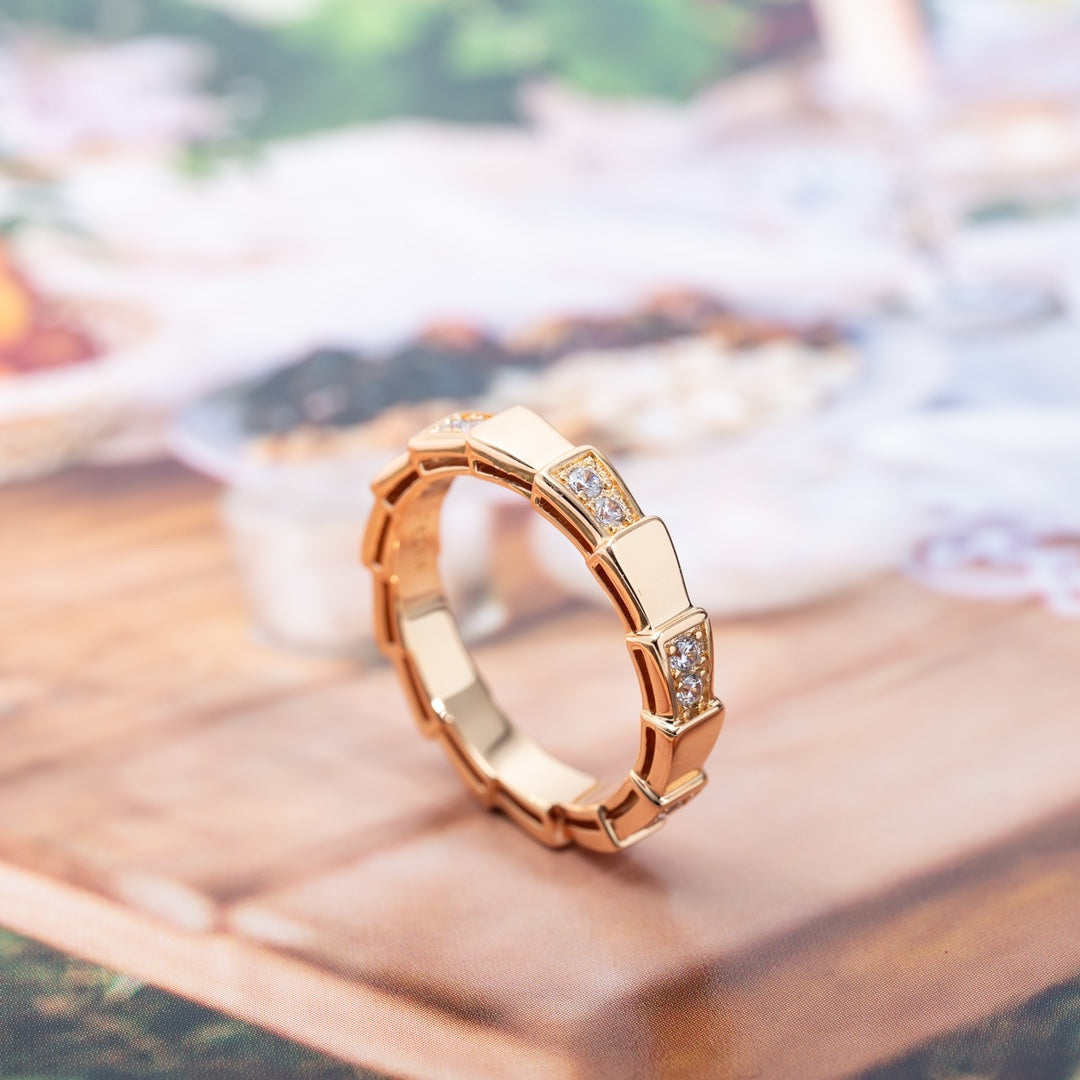 [⭐moonlume]SERPENTI RING PINK GOLD  3MM