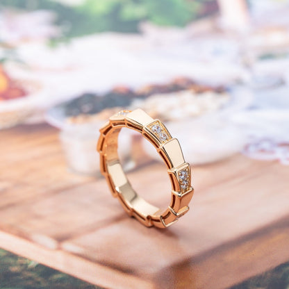 [⭐moonlume]SERPENTI RING PINK GOLD  3MM