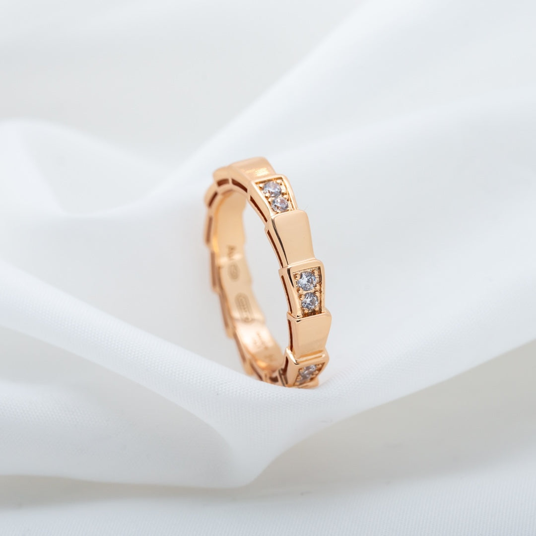 [⭐moonlume]SERPENTI RING PINK GOLD  3MM