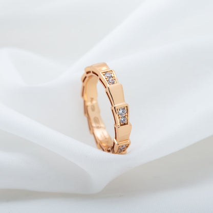 [⭐moonlume]SERPENTI RING PINK GOLD  3MM