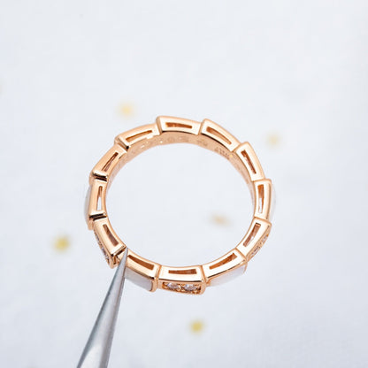 [⭐moonlume]SERPENTI RING PINK GOLD DIAMOND MOP 3MM