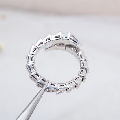 [⭐moonlume]SERPENTI RING SILVER DIAMOND PAVED 4MM