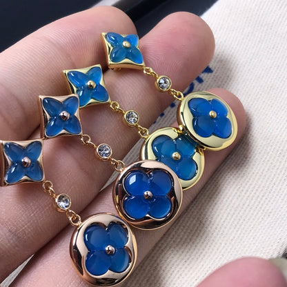 [⭐moonlume]STAR AND SUN AGATE DIAMOND EARRINGS