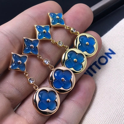 [⭐moonlume]STAR AND SUN AGATE DIAMOND EARRINGS