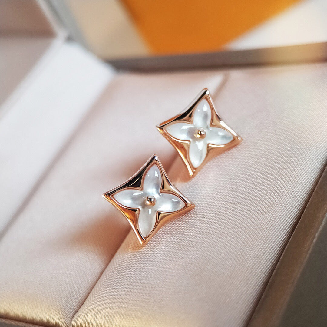 [⭐moonlume]STAR MOP PINK GOLD EARRINGS