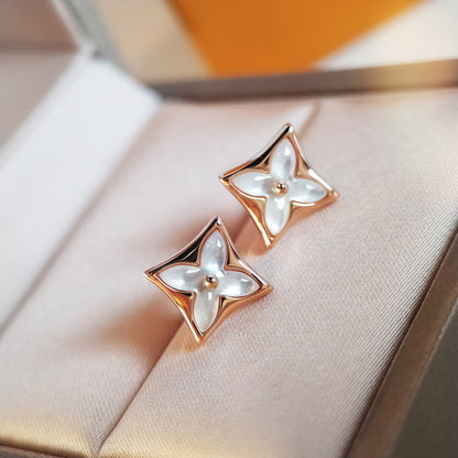 [⭐moonlume]STAR MOP PINK GOLD EARRINGS