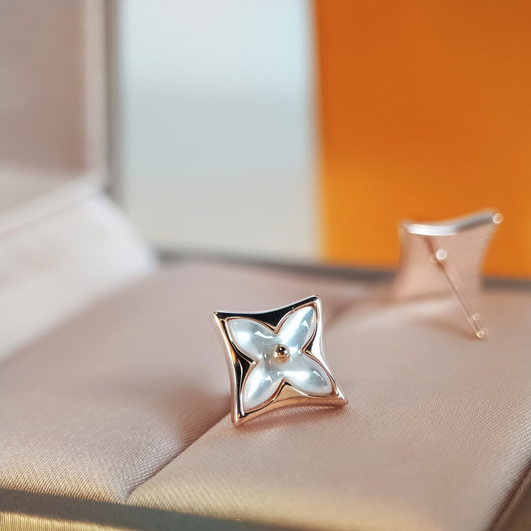 [⭐moonlume]STAR MOP PINK GOLD EARRINGS