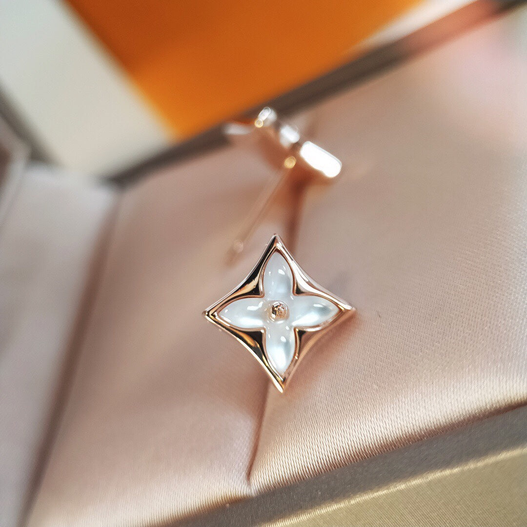 [⭐moonlume]STAR MOP PINK GOLD EARRINGS