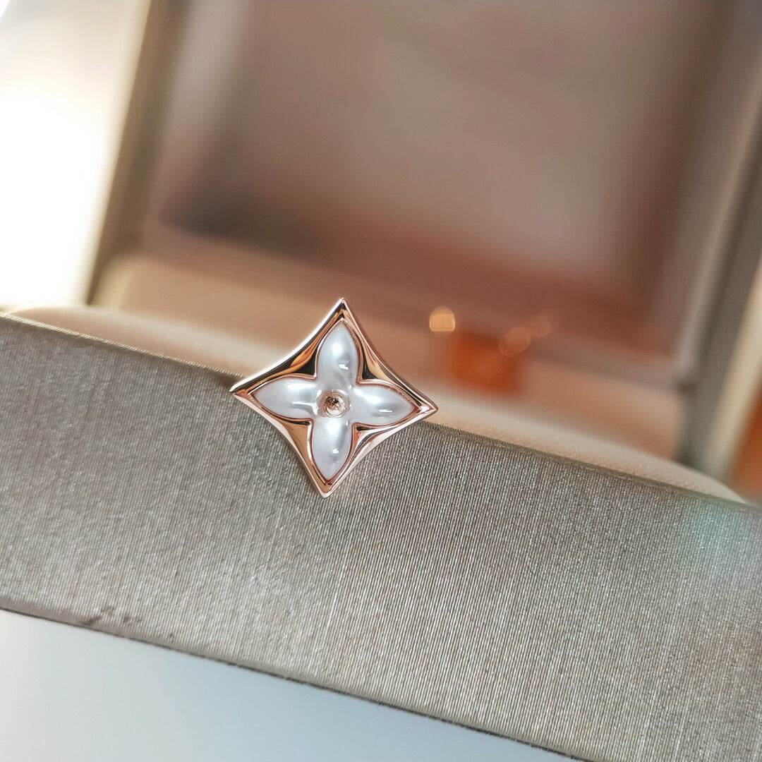 [⭐moonlume]STAR MOP PINK GOLD EARRINGS