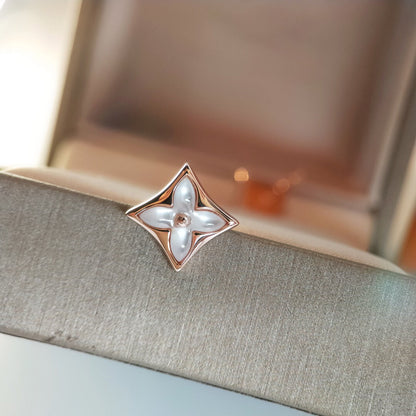 [⭐moonlume]STAR MOP PINK GOLD EARRINGS