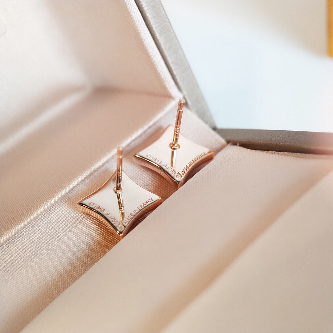 [⭐moonlume]STAR MOP PINK GOLD EARRINGS