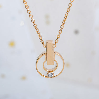 [⭐moonlume]GARI NECKLACE PINK GOLD MOP