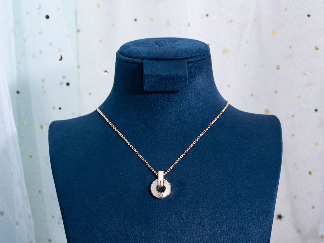 [⭐moonlume]GARI NECKLACE PINK GOLD MOP