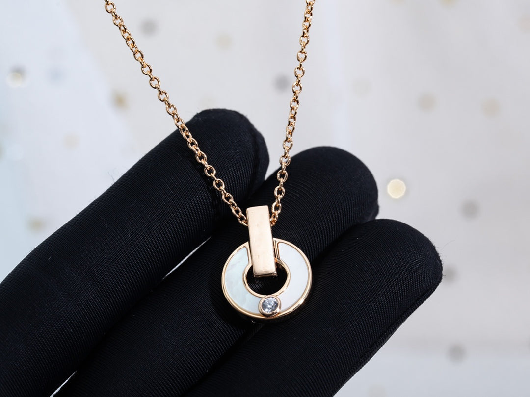 [⭐moonlume]GARI NECKLACE PINK GOLD MOP