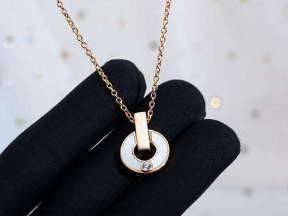 [⭐moonlume]GARI NECKLACE PINK GOLD MOP
