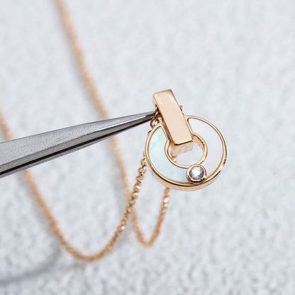 [⭐moonlume]GARI NECKLACE PINK GOLD MOP