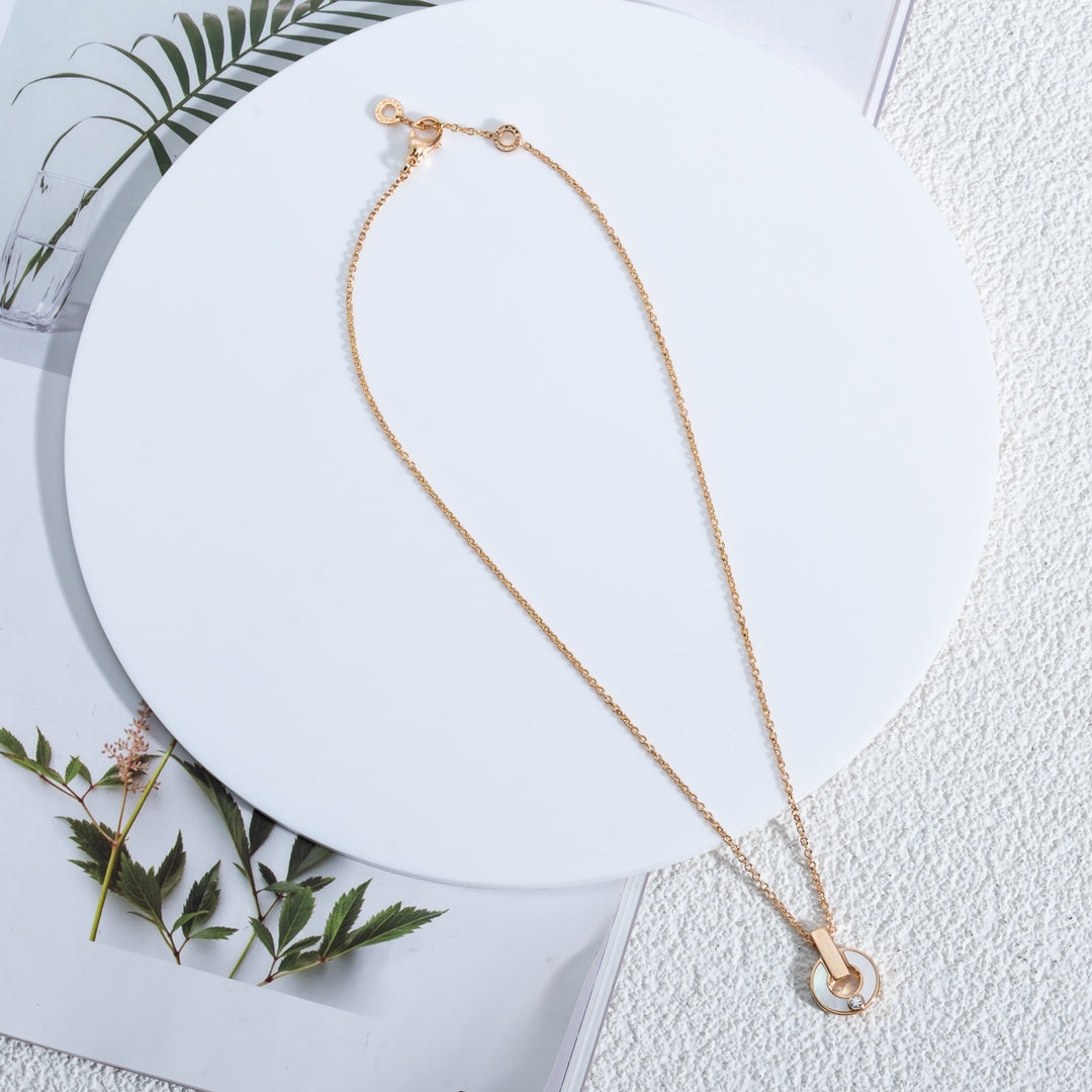 [⭐moonlume]GARI NECKLACE PINK GOLD MOP