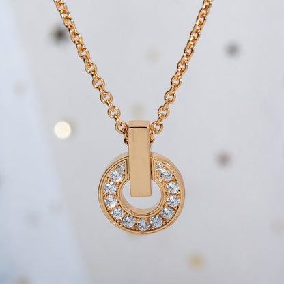 [⭐moonlume]GARI NECKLACE PINK GOLD DIAMOND