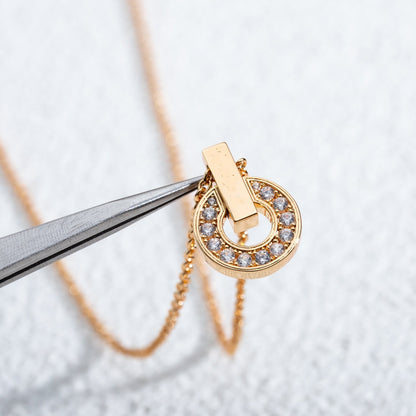 [⭐moonlume]GARI NECKLACE PINK GOLD DIAMOND