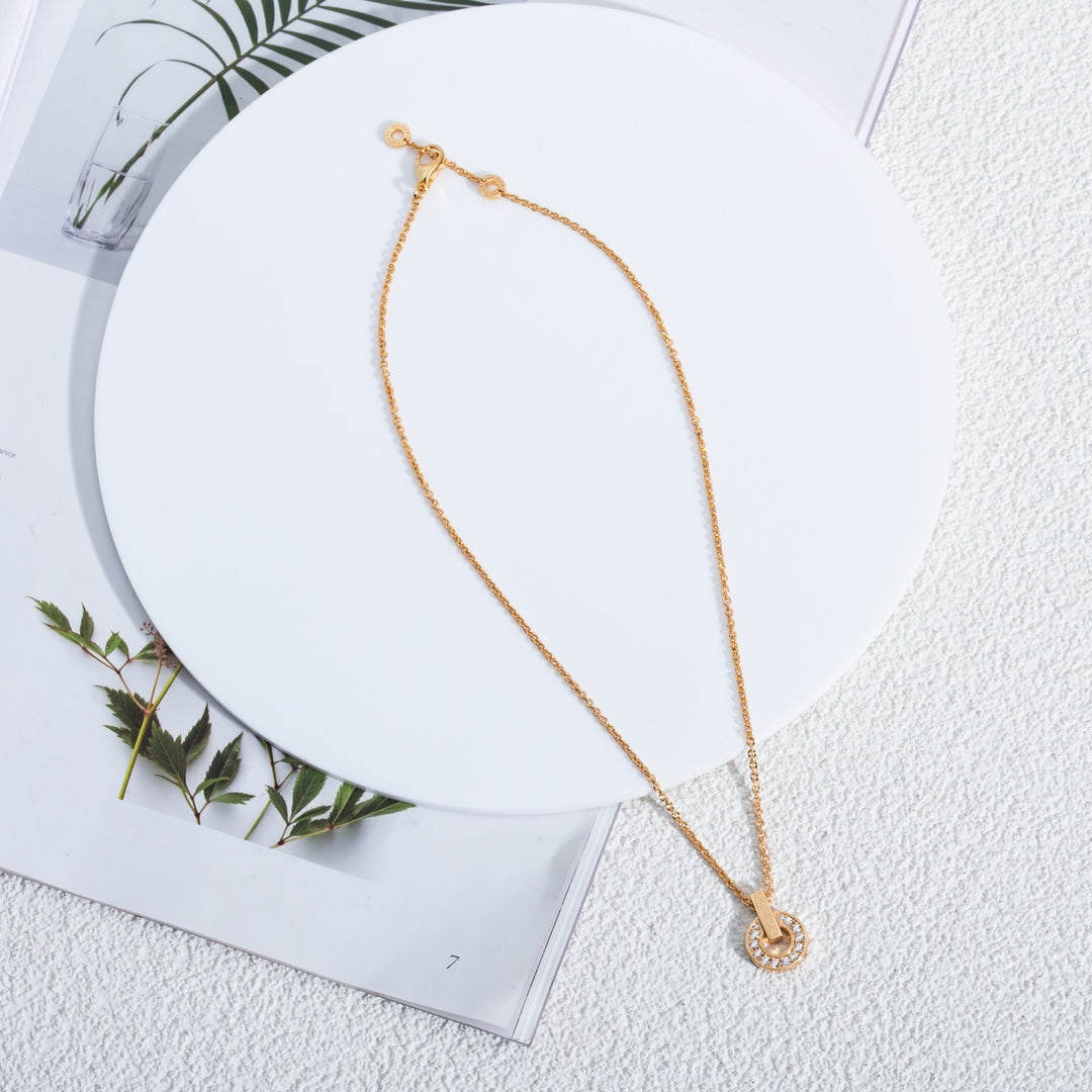 [⭐moonlume]GARI NECKLACE PINK GOLD DIAMOND