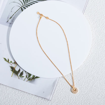 [⭐moonlume]GARI NECKLACE PINK GOLD DIAMOND