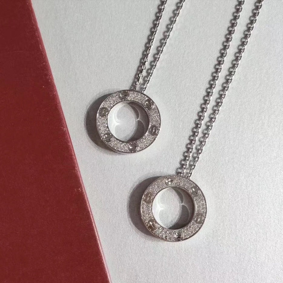 [⭐moonlume]LOVE NECKLACE ADJUSTABLE SILVER
