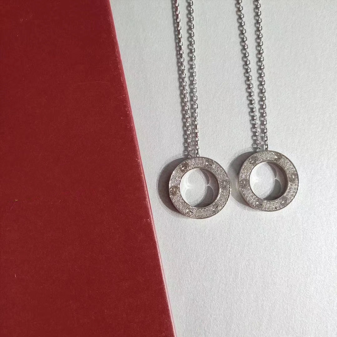 [⭐moonlume]LOVE NECKLACE ADJUSTABLE SILVER
