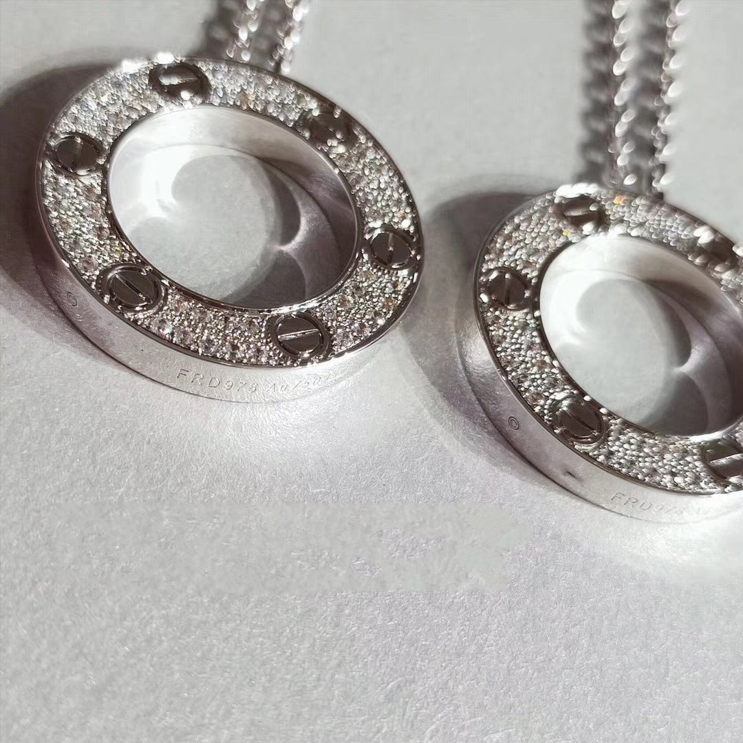 [⭐moonlume]LOVE NECKLACE ADJUSTABLE SILVER