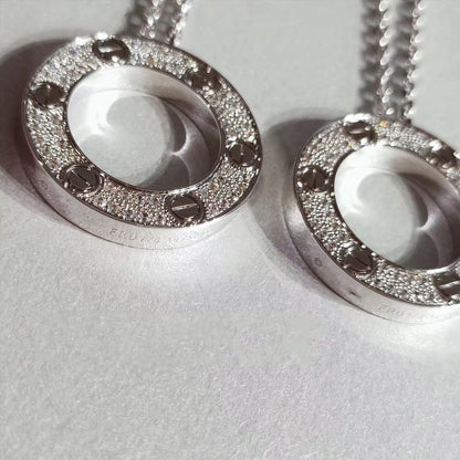 [⭐moonlume]LOVE NECKLACE ADJUSTABLE SILVER