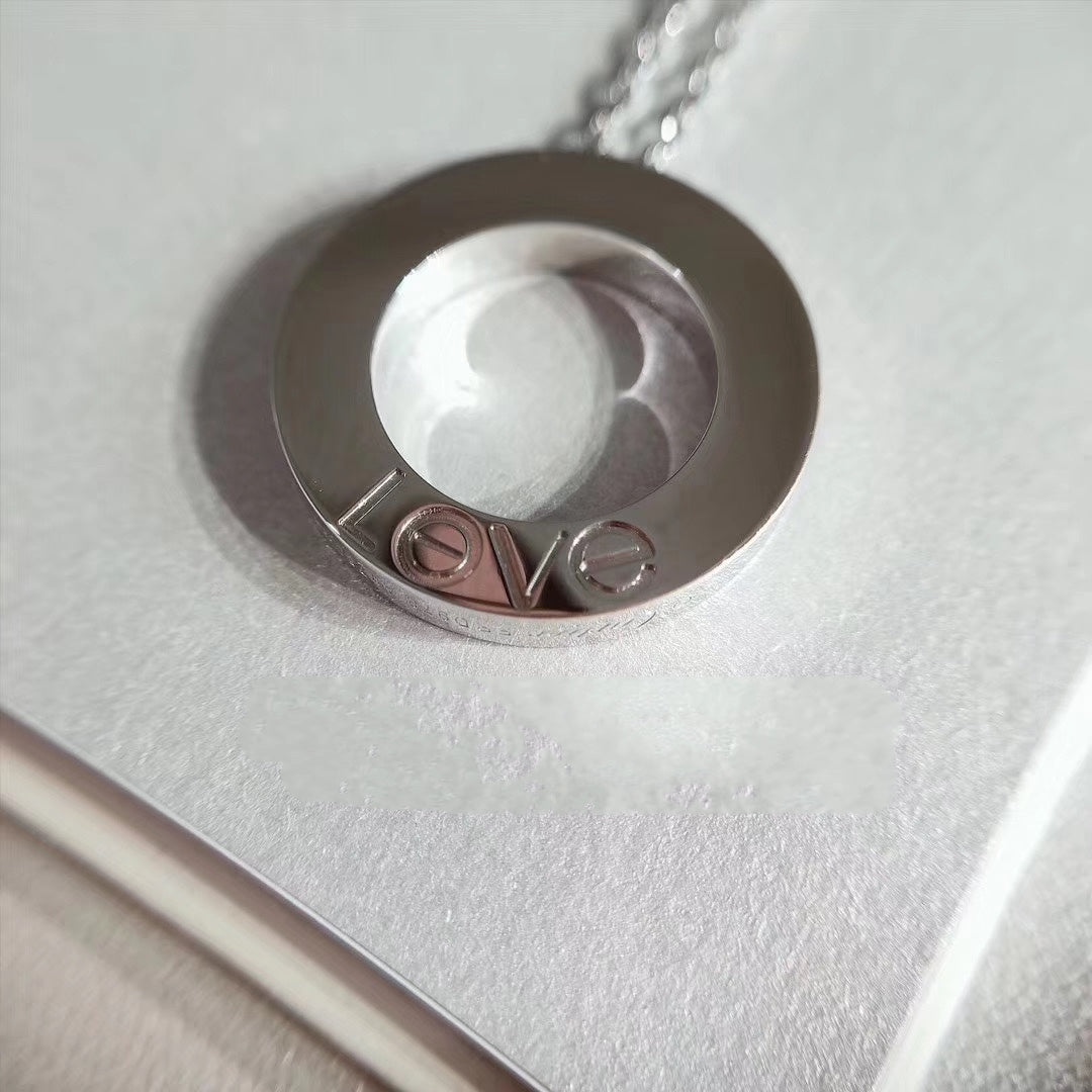 [⭐moonlume]LOVE NECKLACE ADJUSTABLE SILVER