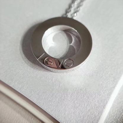 [⭐moonlume]LOVE NECKLACE ADJUSTABLE SILVER