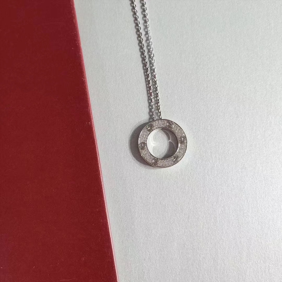 [⭐moonlume]LOVE NECKLACE ADJUSTABLE SILVER