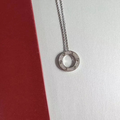 [⭐moonlume]LOVE NECKLACE ADJUSTABLE SILVER