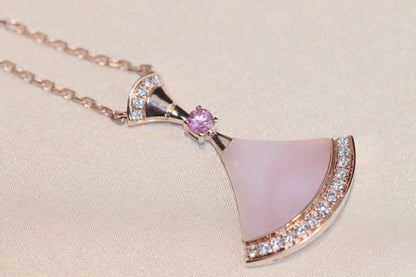[⭐moonlume]DREAM NECKLACE PINK MOP DIAMOND