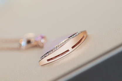 [⭐moonlume]DREAM NECKLACE PINK MOP DIAMOND