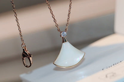[⭐moonlume]DREAM NECKLACE WHITE MOP PINK GOLD 1 DIAMOND