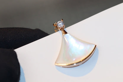 [⭐moonlume]DREAM NECKLACE WHITE MOP PINK GOLD 1 DIAMOND
