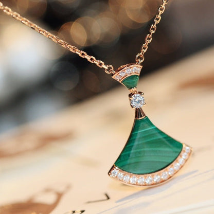 [⭐moonlume]DREAM NECKLACE MALACHITE DIAMOND