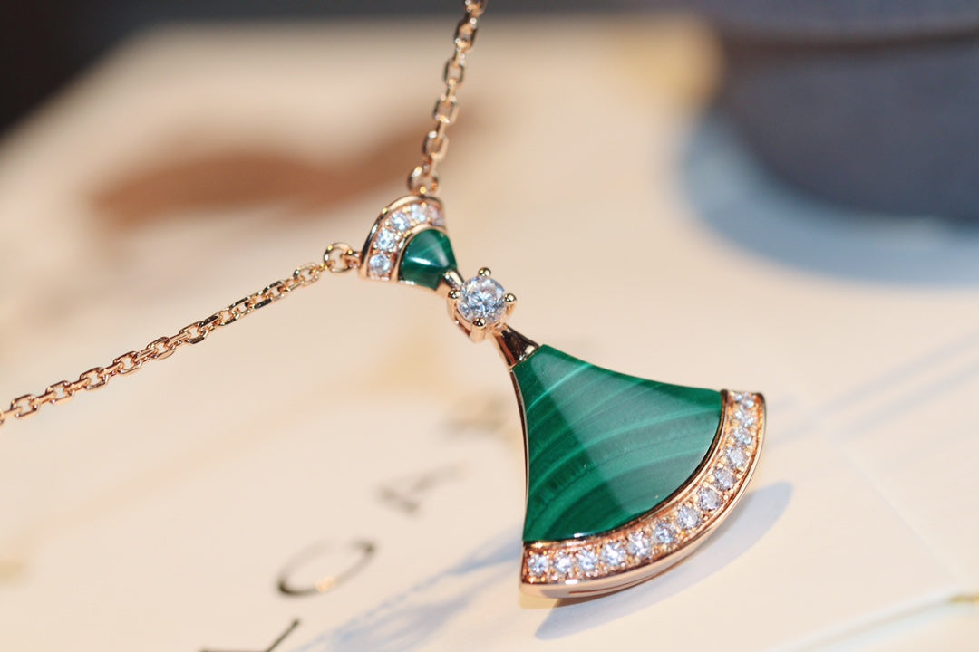[⭐moonlume]DREAM NECKLACE MALACHITE DIAMOND