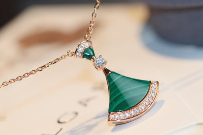 [⭐moonlume]DREAM NECKLACE MALACHITE DIAMOND