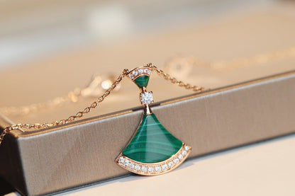 [⭐moonlume]DREAM NECKLACE MALACHITE DIAMOND