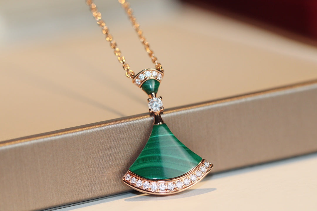 [⭐moonlume]DREAM NECKLACE MALACHITE DIAMOND