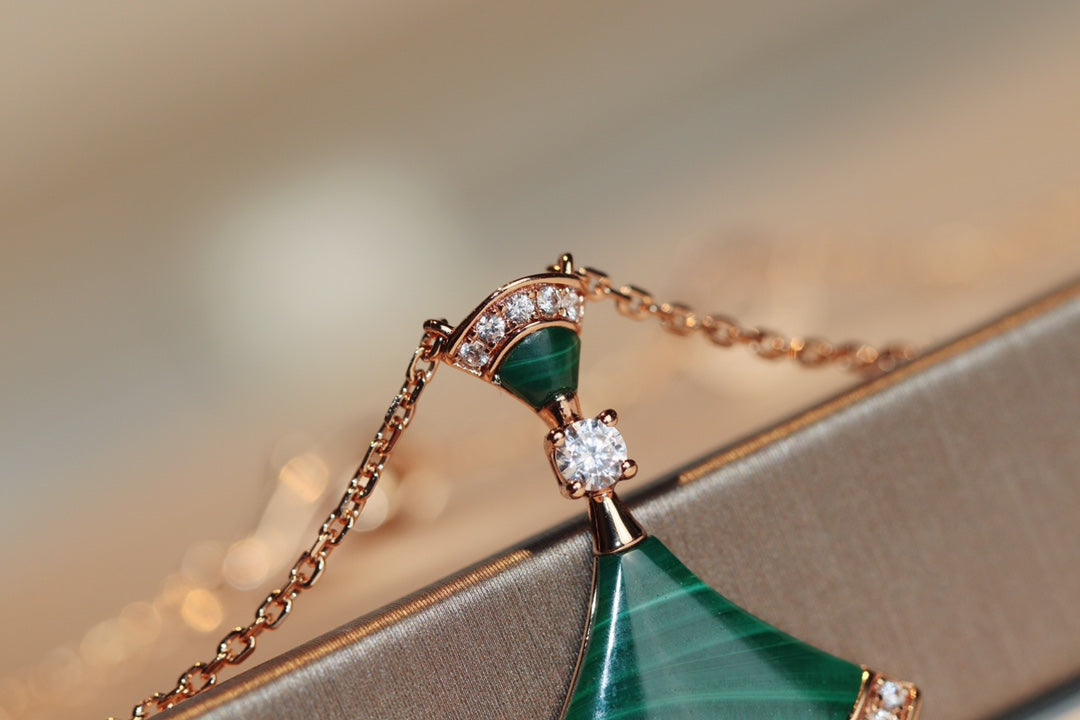 [⭐moonlume]DREAM NECKLACE MALACHITE DIAMOND