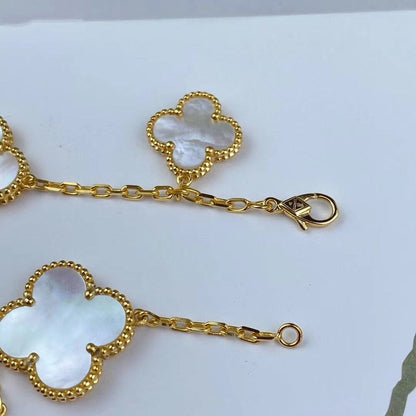 [⭐moonlume]MAGIC CLOVER MOP GOLD BRACELET 5 MOTIFS