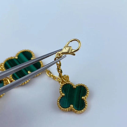 [⭐moonlume]MAGIC CLOVER MALACHITE GOLD BRACELET 5 MOTIFS