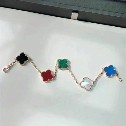 [⭐moonlume]CLOVER 5 MOTIFS MULTICOLOR BRACELET