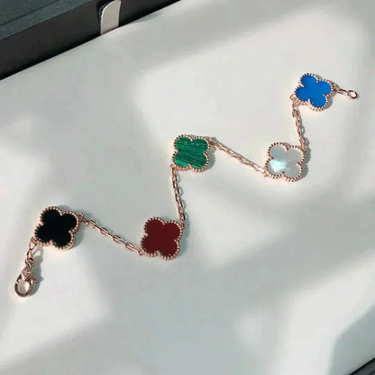[⭐moonlume]CLOVER 5 MOTIFS MULTICOLOR BRACELET